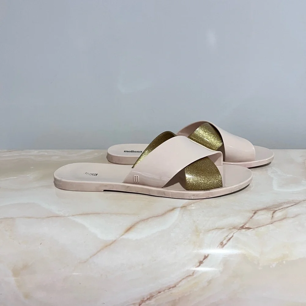 Melissa Gold and blush Sandals